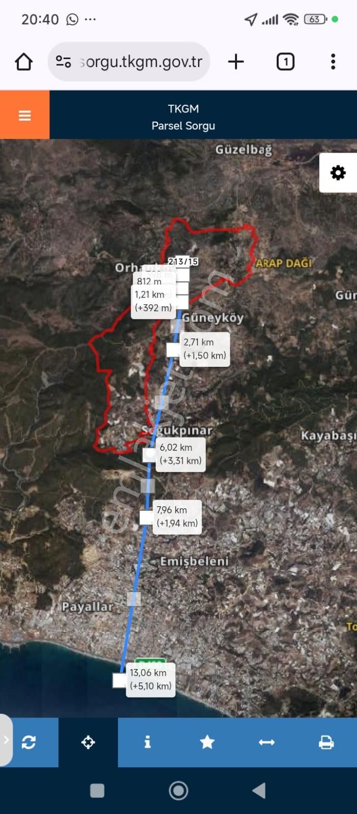 Satılık Tarla Alanya Gozubuyuk 4.877m2 - Görsel 2