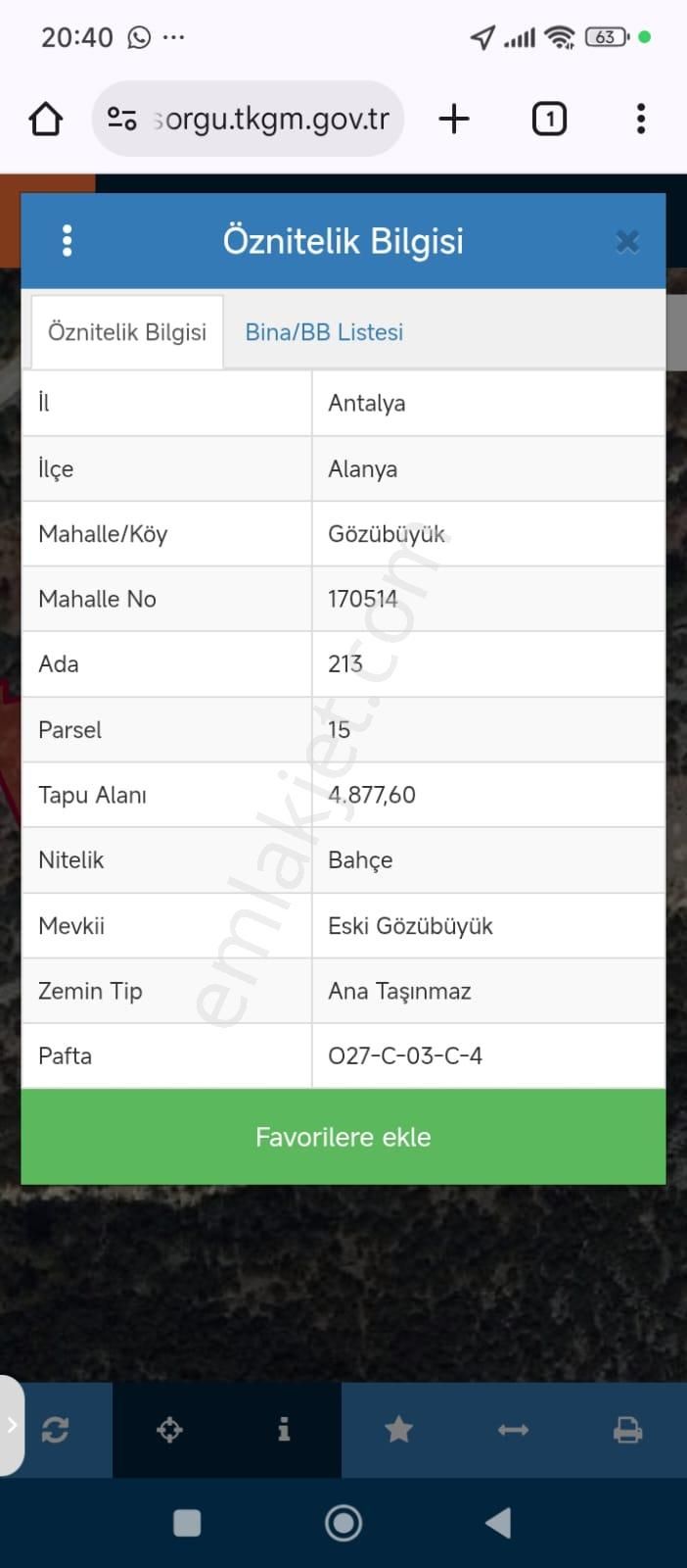 Satılık Tarla Alanya Gozubuyuk 4.877m2 - Görsel 4