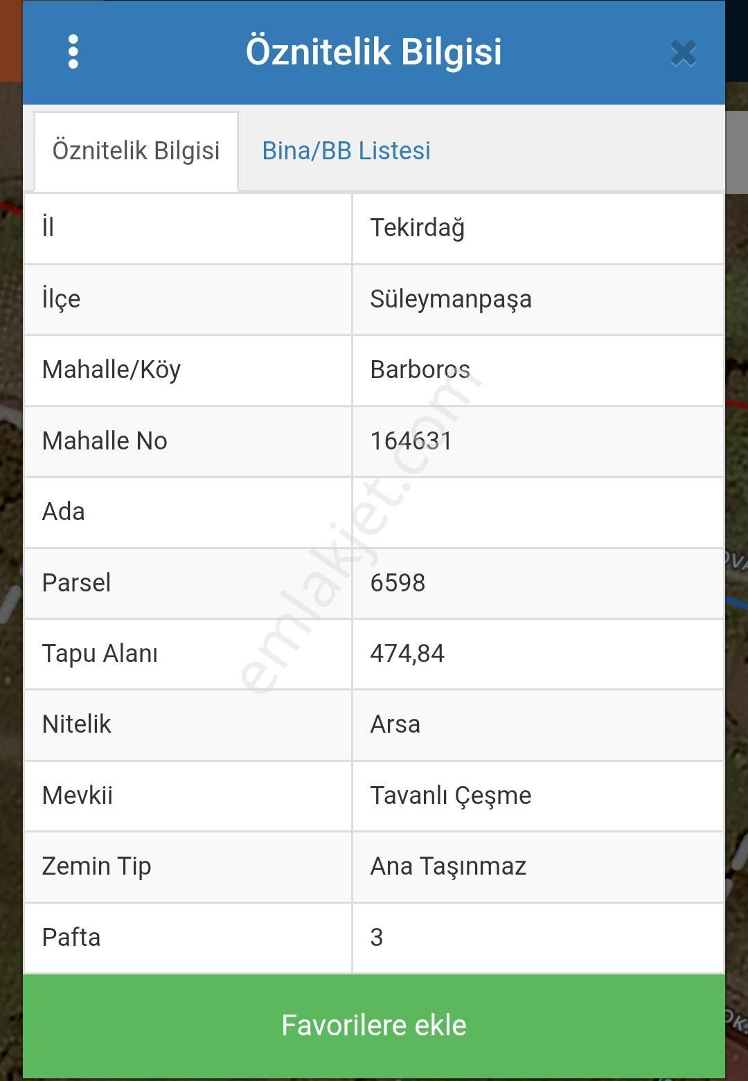 Tekırdağ Suleymanpasada Satılık Arsa