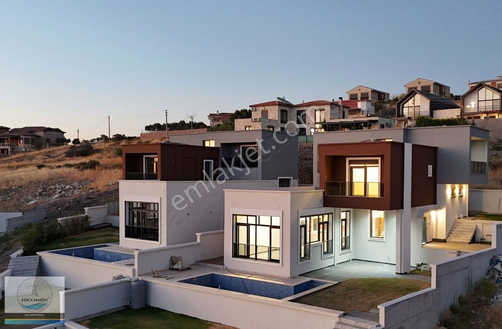 Foça'da Deniz Manzaralı Modern Mimari Müstakil-havuzlu 5+1 Villa - Görsel 16