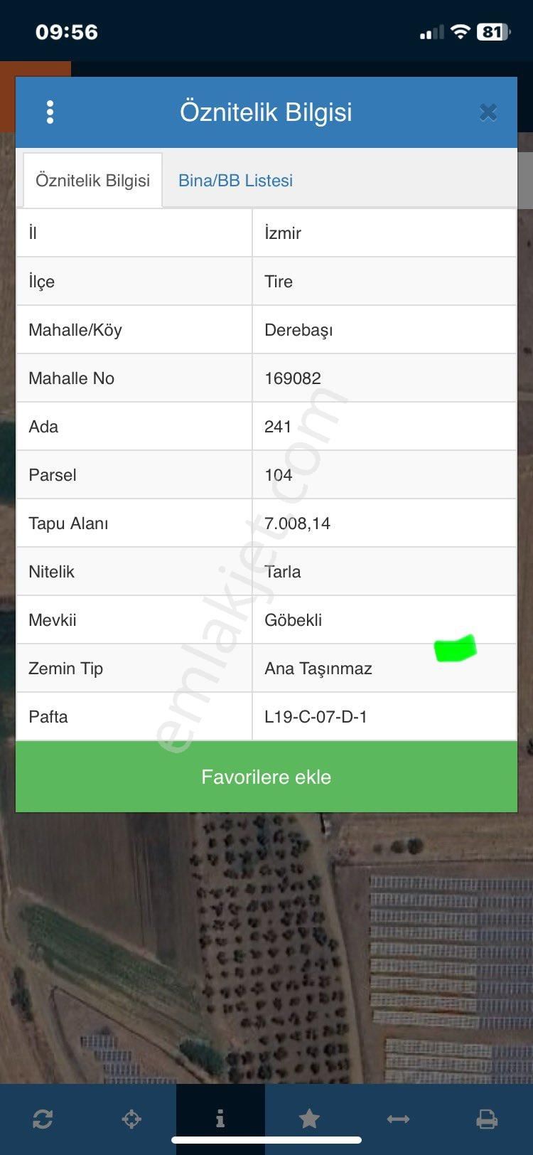 İzmir Tire Derebaşı Mh Satılık Hiseli Tarla Rizayı Taksim Yapılmış - Görsel 2