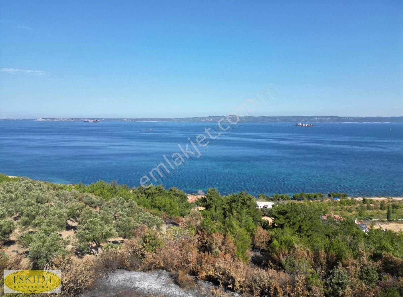 Çanakkale Erenköy Çakaltepe Mevkii Boğaz Manzaralı Satılık Tarla - Görsel 18