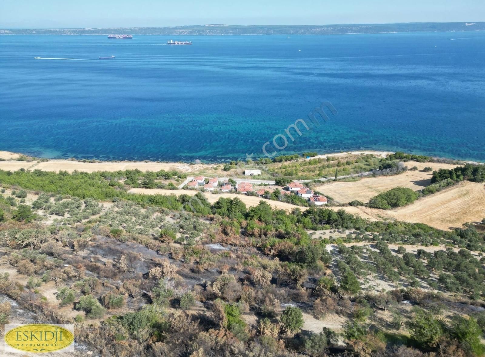 Çanakkale Erenköy Çakaltepe Mevkii Boğaz Manzaralı Satılık Tarla - Görsel 2