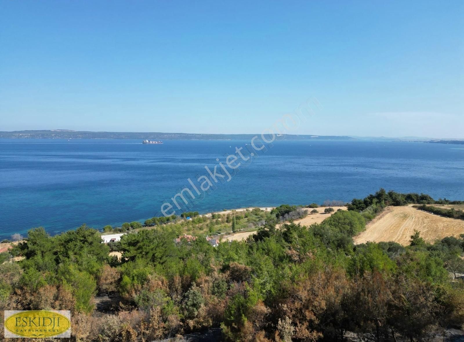 Çanakkale Erenköy Çakaltepe Mevkii Boğaz Manzaralı Satılık Tarla - Görsel 5