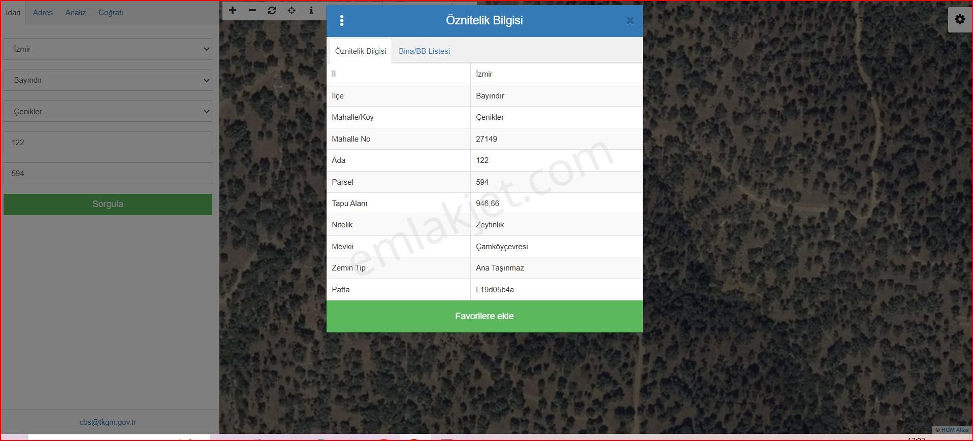 Kaçmaz Emlaktan Çeniklerde Zeytinlik