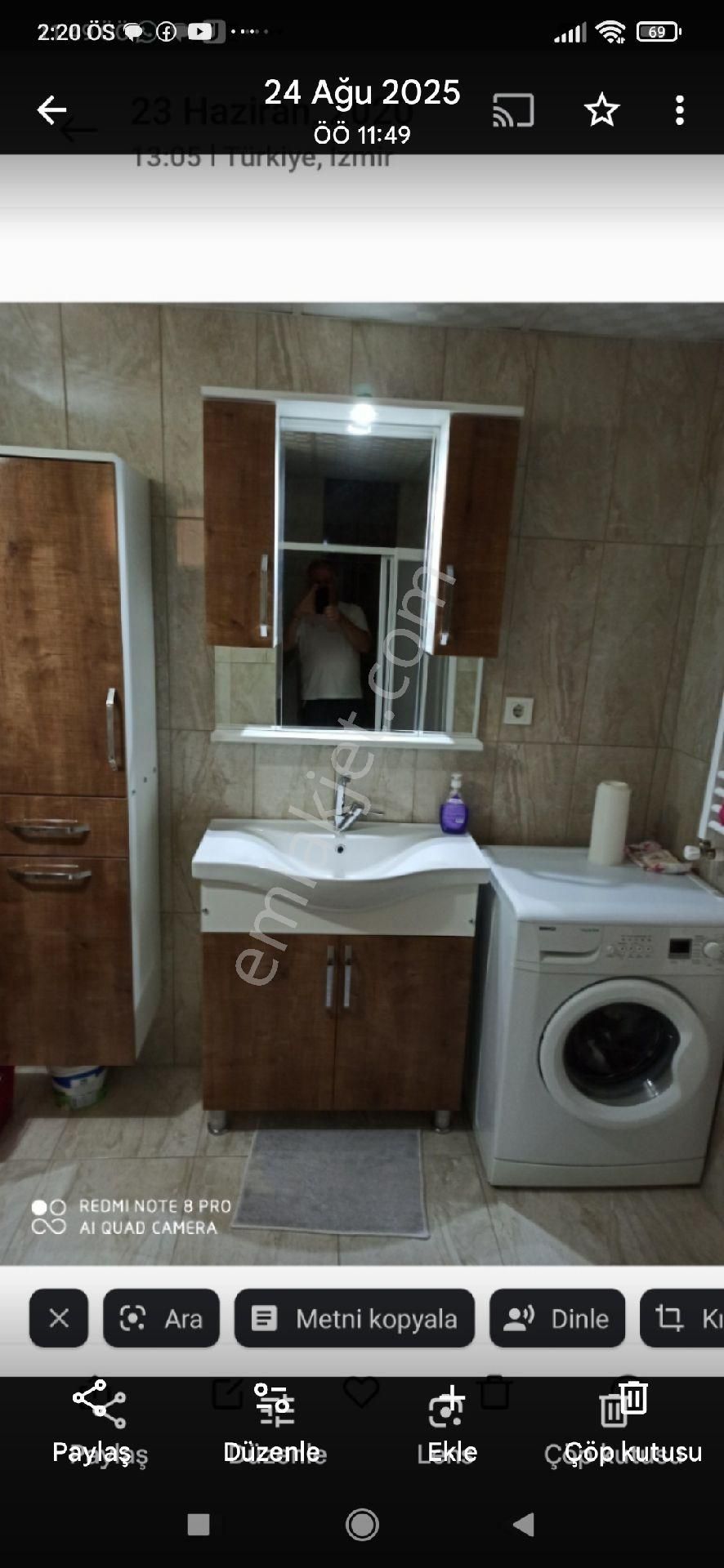 Sahibinden Doğalgazlı Eşyalı 1+1 Kiralık Daire - Görsel 2