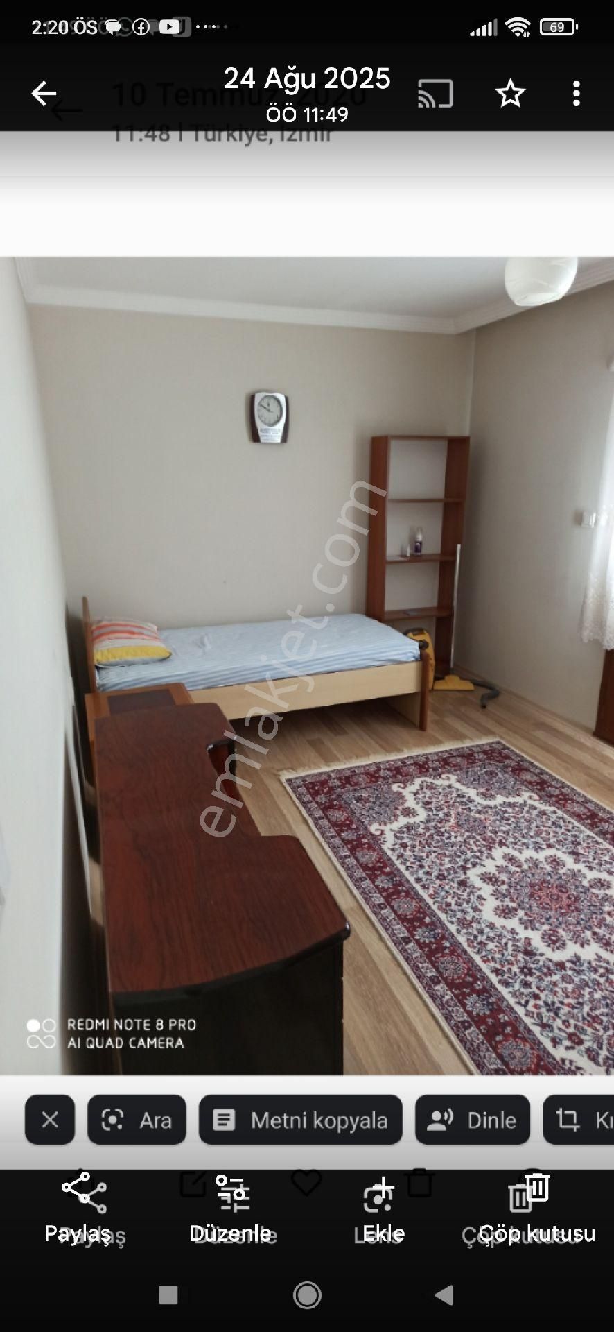 Sahibinden Doğalgazlı Eşyalı 1+1 Kiralık Daire - Görsel 4