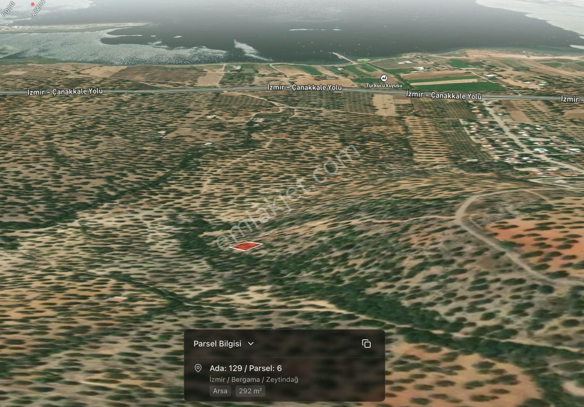 Bergama Zeytindağ – 15/30, 6.5 M İmarlı Deniz Manzaralı Arsa - Görsel 2