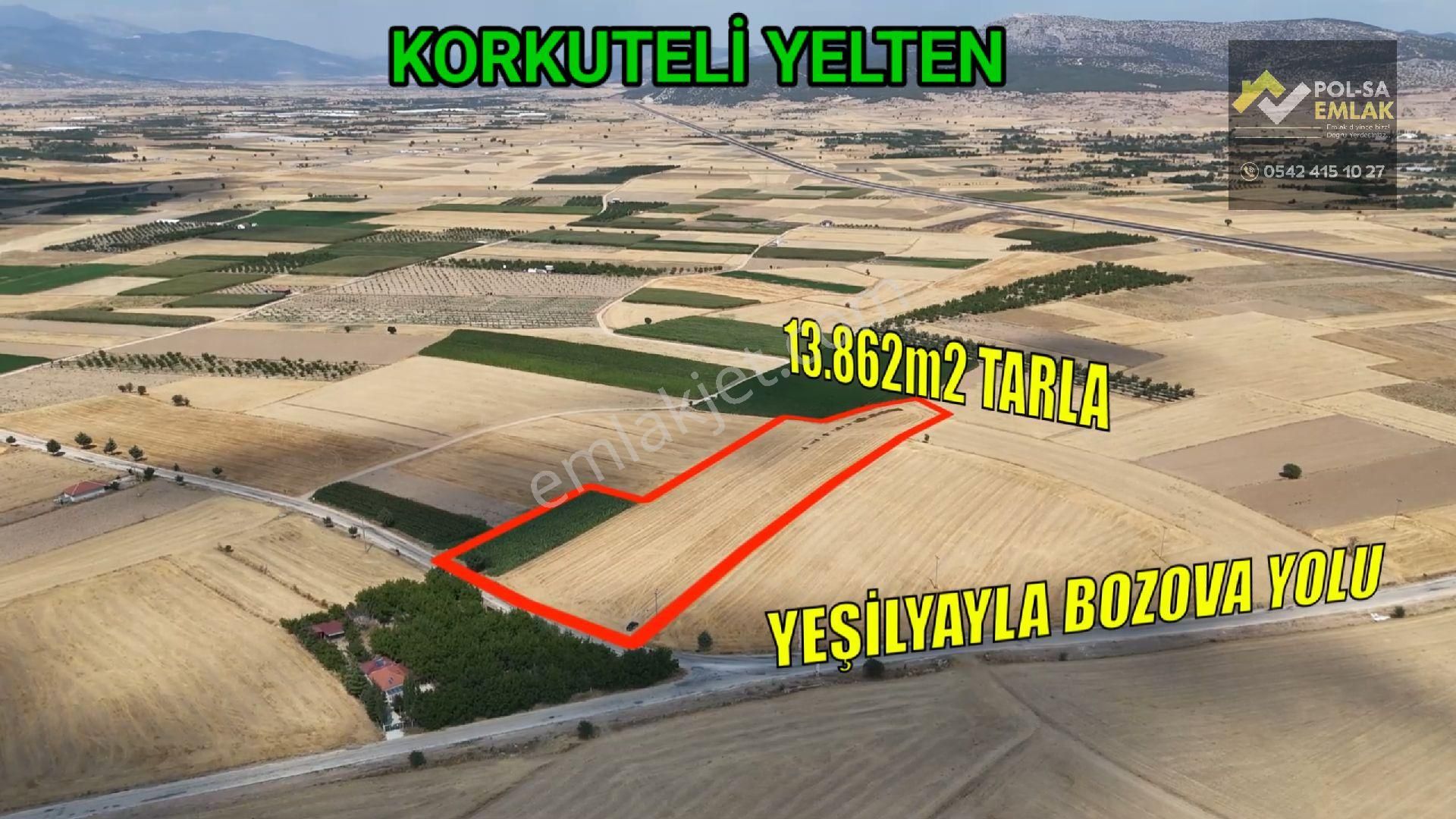 ✅korkuteli✅yelten'de ✅satılık 13.862m2 Tarla ✅resmi Yol Var✅asfalt Yola Cephe - Görsel 2