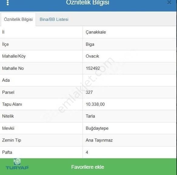 Çanakkale Biga Ovacık Köyü 10.338 M2 Satılık Tarla - Görsel 7