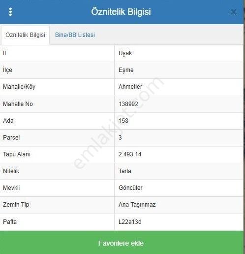 Yuvam Gayrimenkul’den Uşak Eşme Ahmetler Göncüler Mah. Satılık 2.493 M2 Tarla