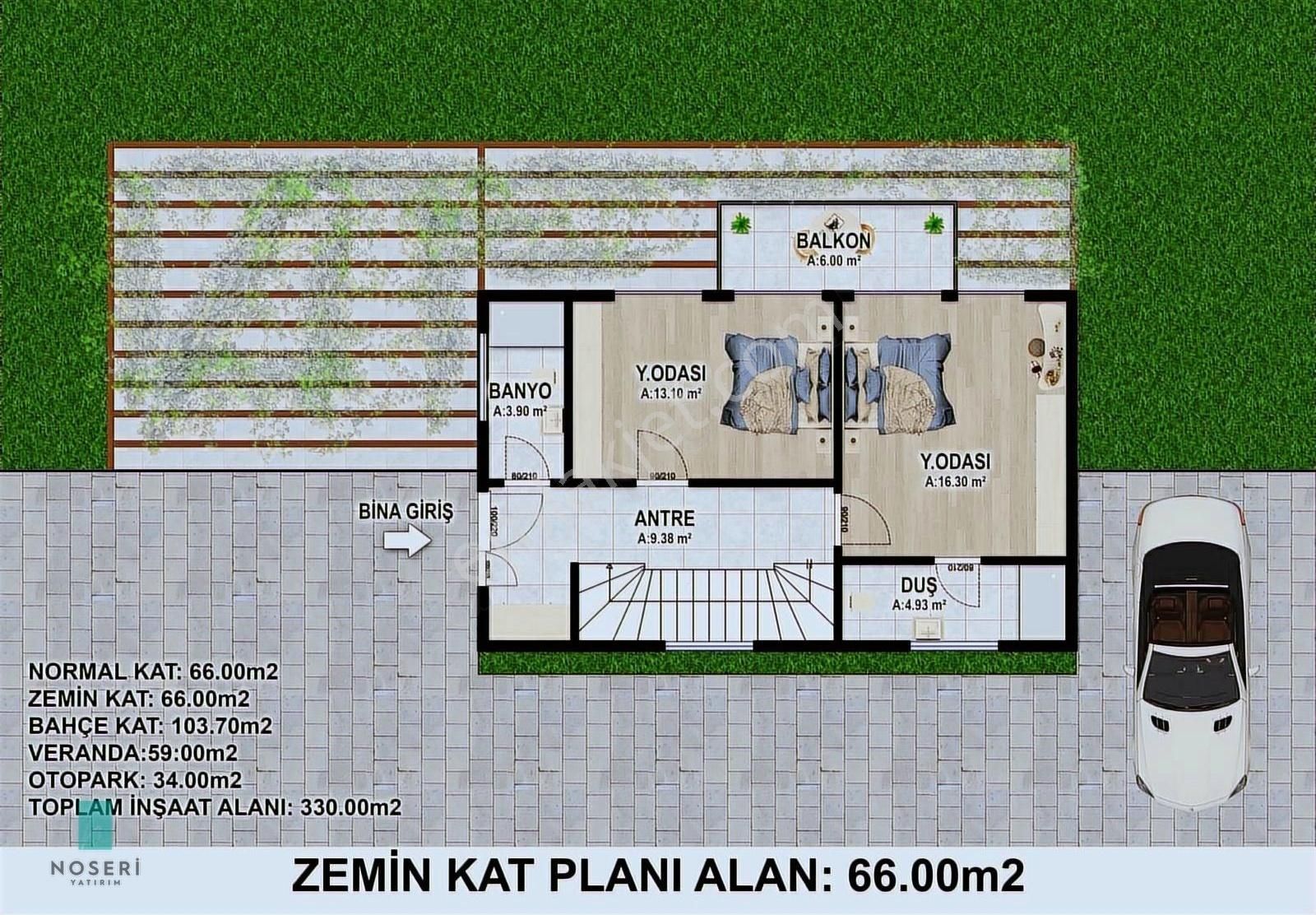 Noseri Yatırımdan Reşadiye'de Müstakil 4+1 Satılık Villa - Görsel 9