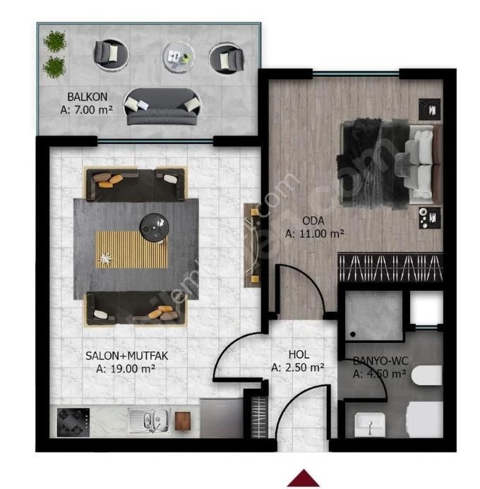 Çanakkale Karacaören'de Lüks 1+1 Satılık Daire - Görsel 15