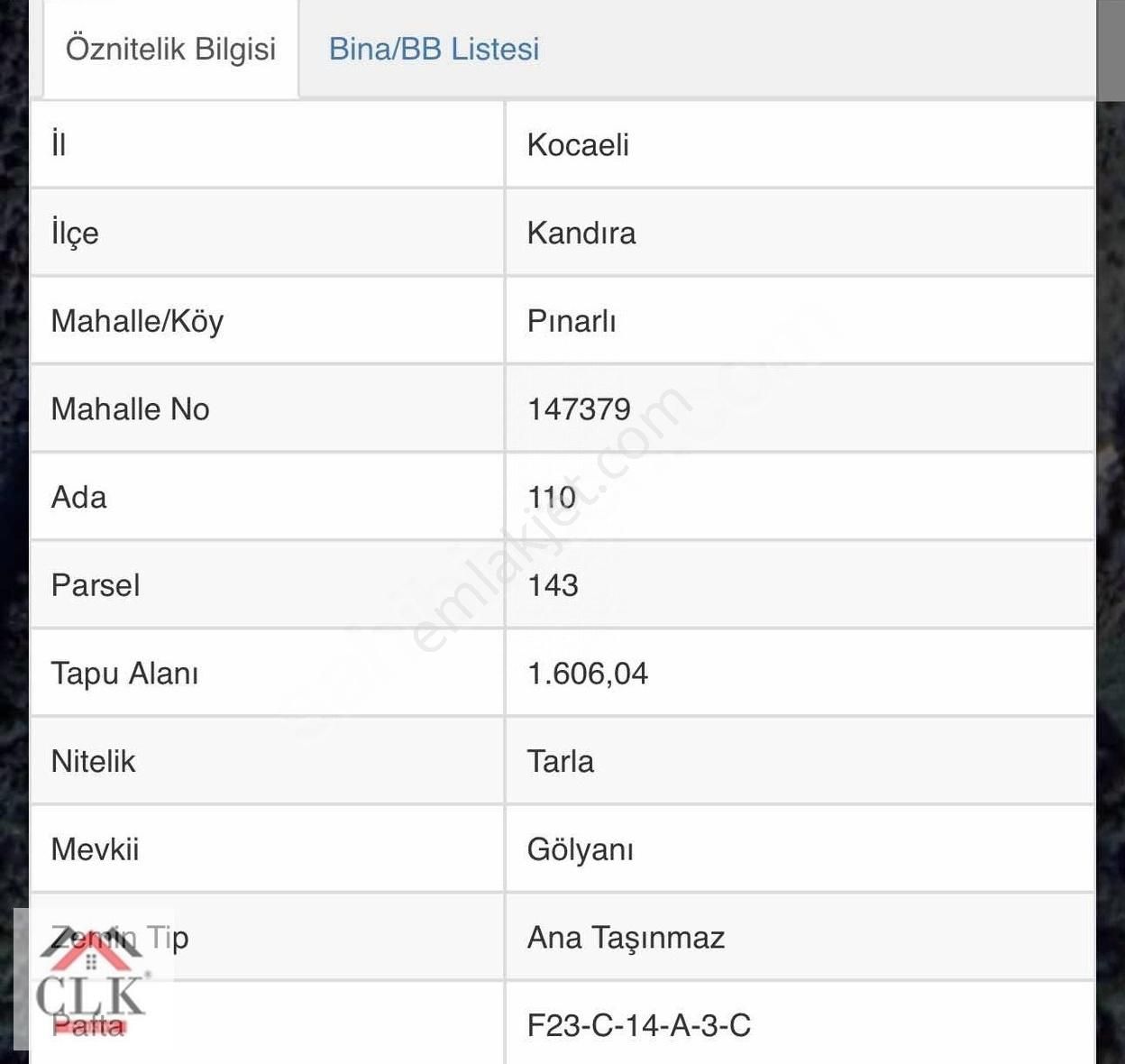 Clk'dan Kocaeli Kandıra'da Satılık Arsa
