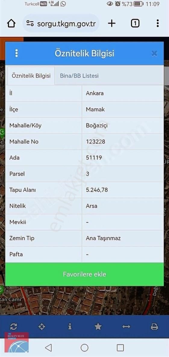 Mamak Boğaziçi Mevkiinde Satılık 2 Adet İmarlı Toki Arsası