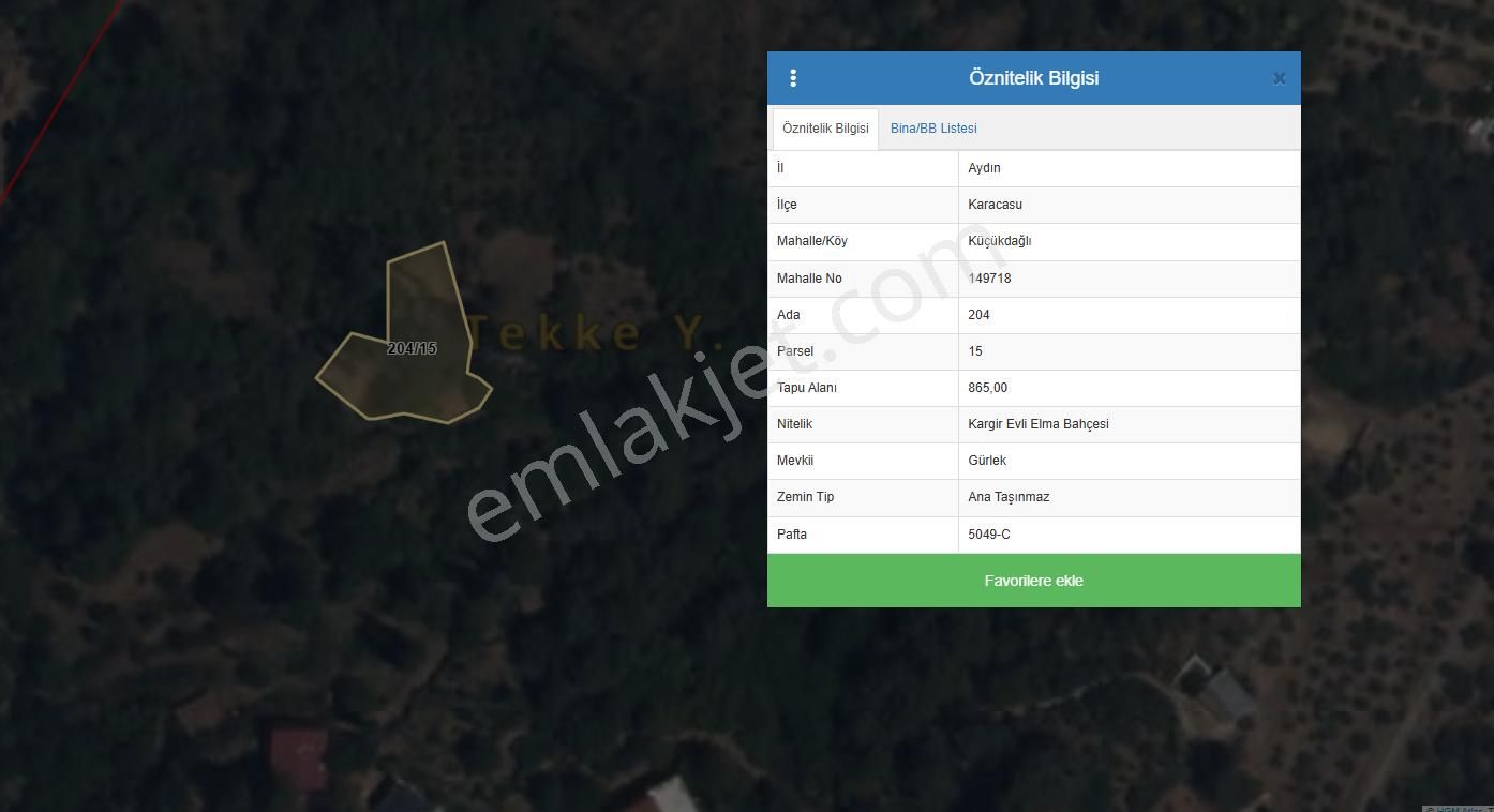 Karacasu Yaylası Kargir Evli Elma Bahçesi 865 M2 - Görsel 4