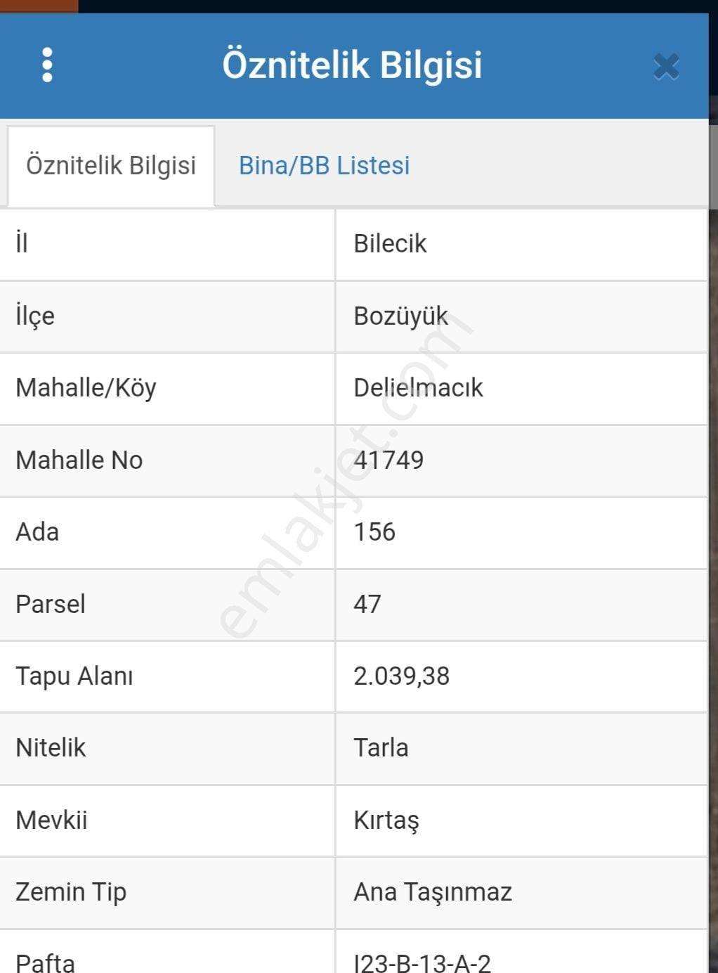 Bilecik Bozüyük Delielmacık Köyü Satılık Tarla - Görsel 9