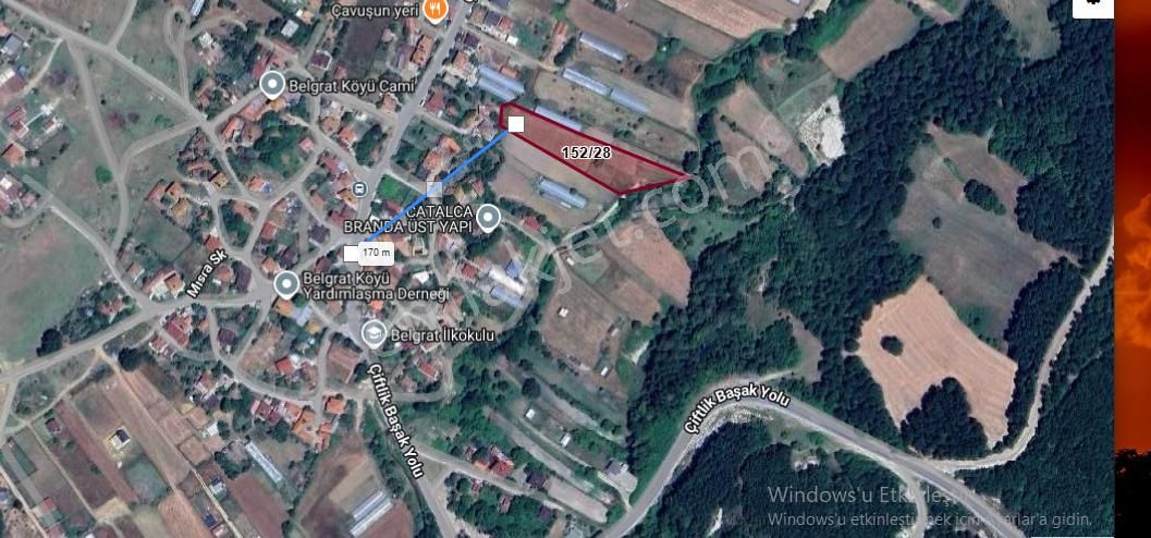 Çatalca Belgratta Satılık Arsa , 450 M2 Köy İçi Çaplı Yolu Var - Görsel 4