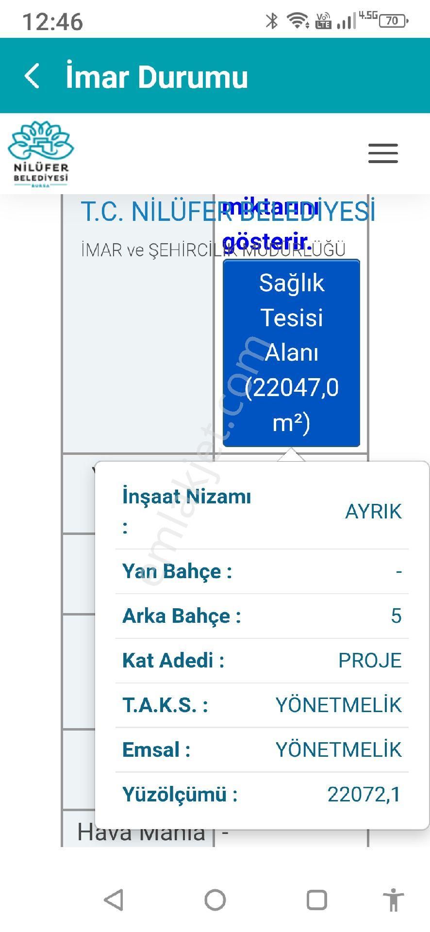 Nilüfer Balat Arsa 133 M2 Hisse - Görsel 3