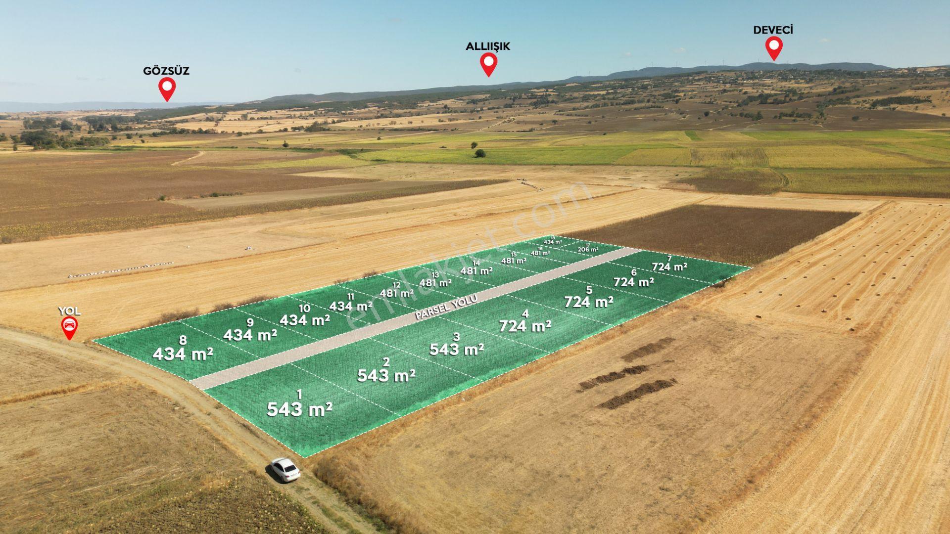 Tekirdağ Malkara Izgar'da 434m² Sıfır Peşinatlı Tarla - Görsel 2