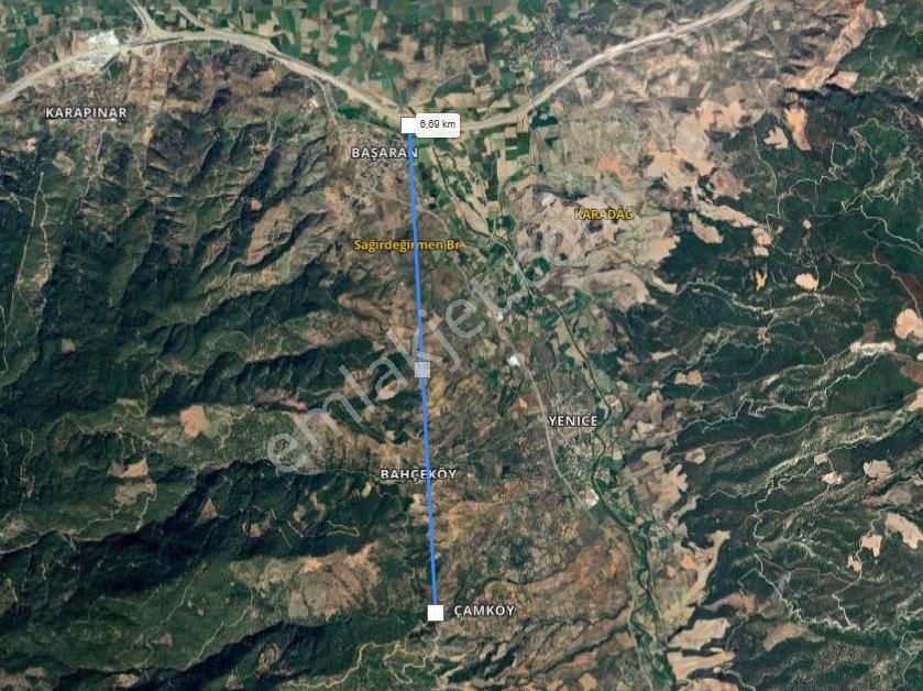 Otobana Yakın Köyiçi İmarlı Bahçe 846 M2 Karacasu'da - Görsel 10