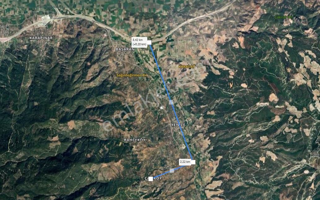 Otobana Yakın Köyiçi İmarlı Bahçe 846 M2 Karacasu'da - Görsel 9