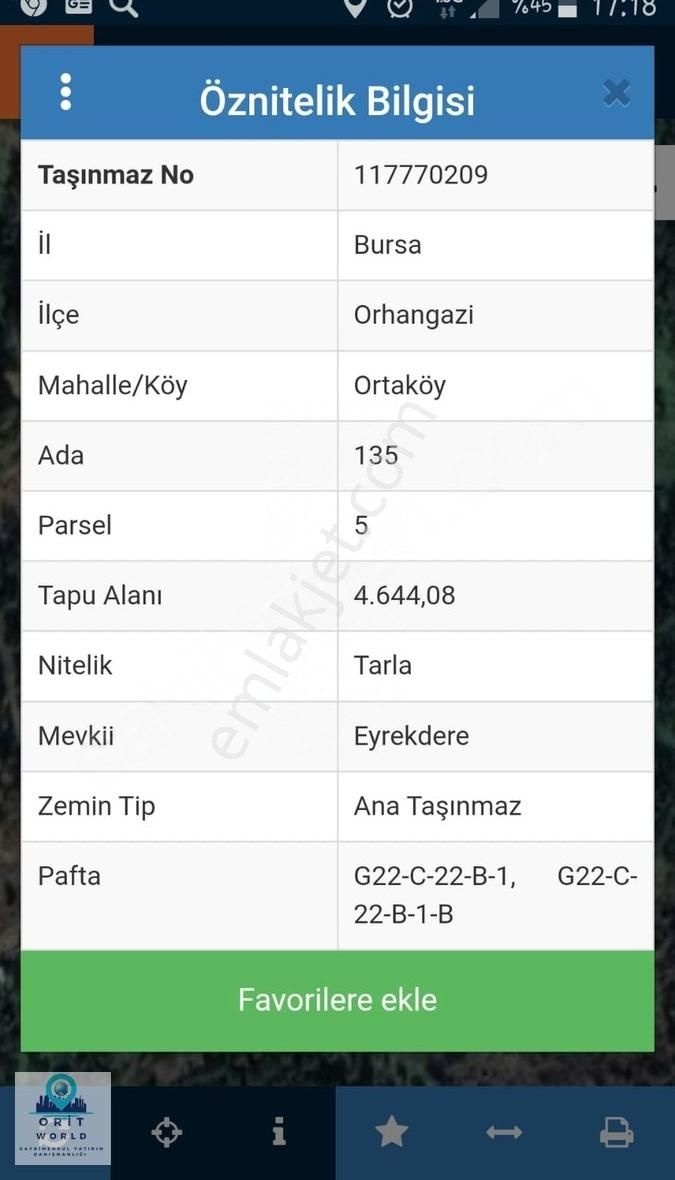Orhangazi Ortaköy 'de Satılık Yola Cephe Bakımlı Zeytinlik - Görsel 6