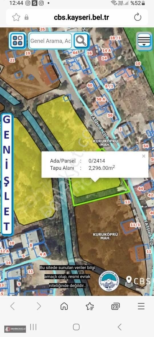 Talas Kuruköprü Mahallesinde İmar İçi Müstakil Parsel - Görsel 9