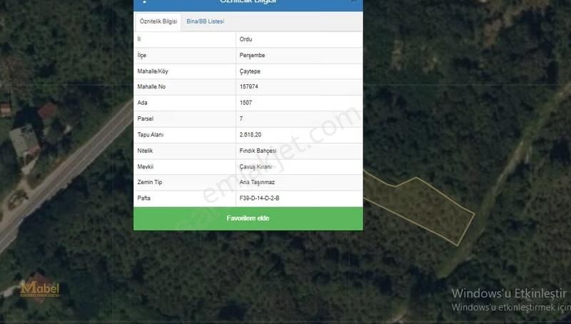 Perşembe Çaytepe Yola Cephe Deniz Manzaralı Satılık 2618m2 Arsa - Görsel 2