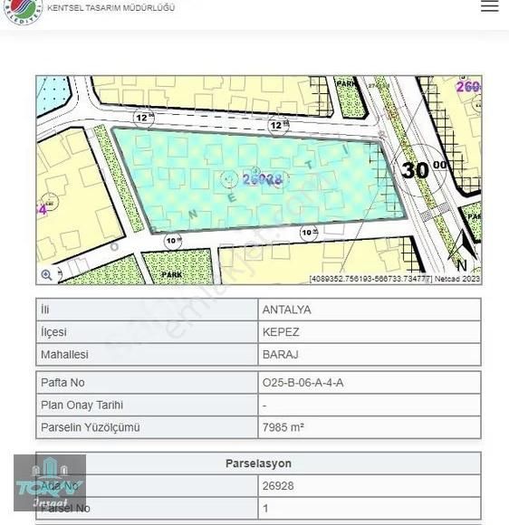 Kepez Baraj Mah.de Satılık İmarlı Ticari Arsa - Görsel 3