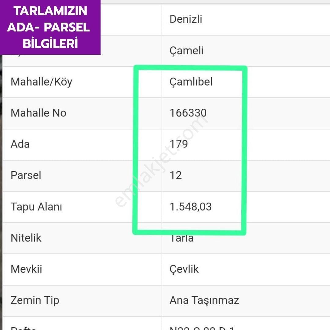Lobby Fortis'ten Çameli Çamlıbel'de 1548 M² Tarlamız Satılıktır. - Görsel 8
