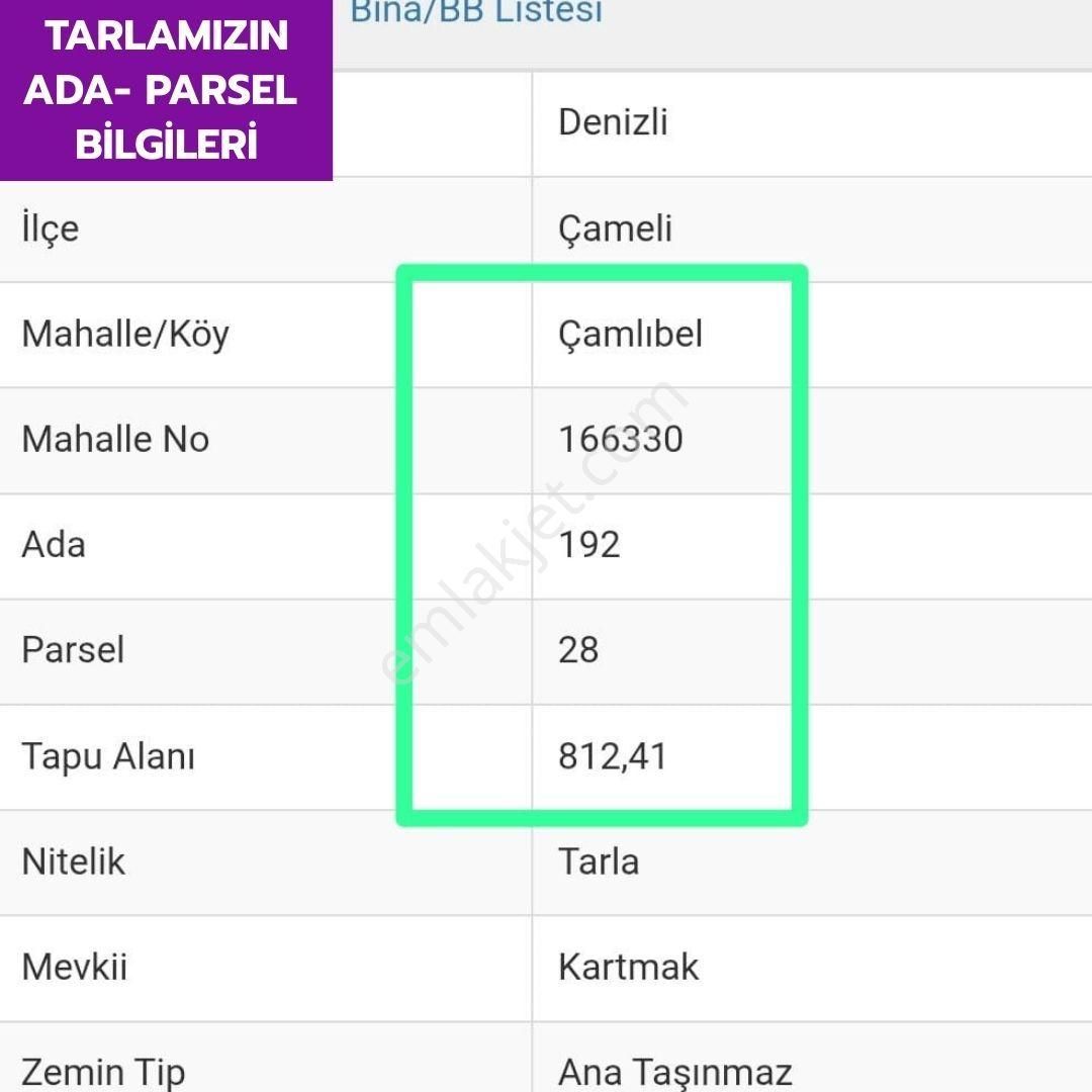 Lobby Fortis'ten Çameli Çamlıbel'de 812 M² Tarlamız Satılıktır - Görsel 8