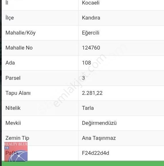 Kocaeli Kandıra Eğercili Köyü'nde Satılık 2.281m² Müstakil Tarla - Görsel 3