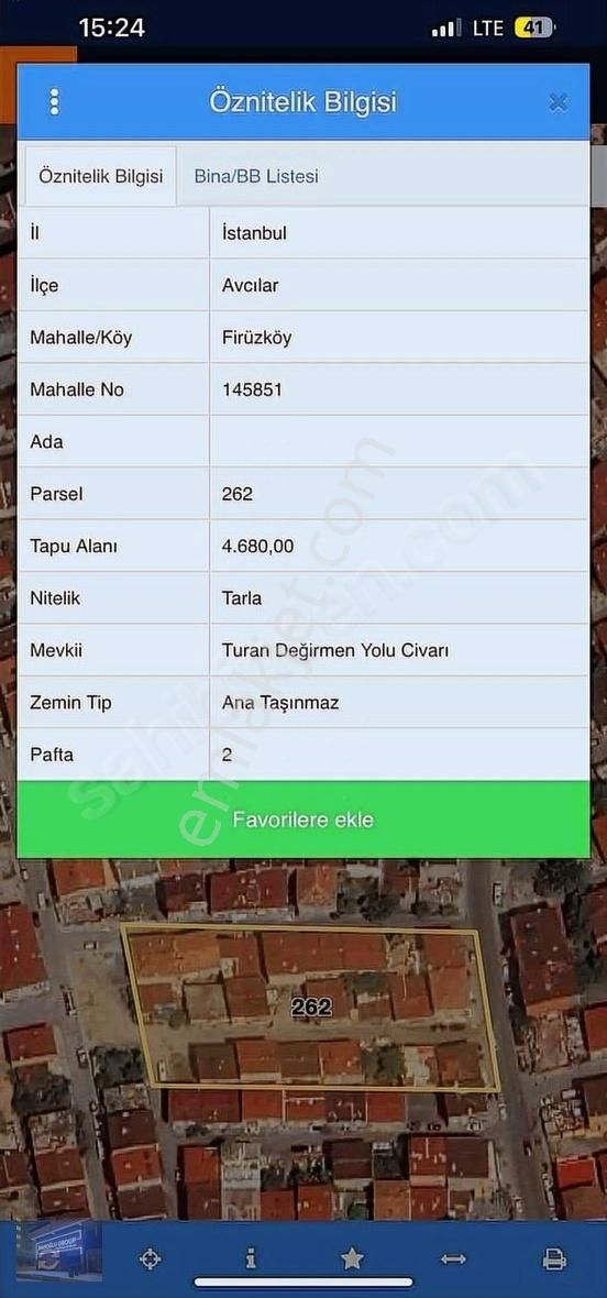 İmamoğlu'ndan Avcılar Firüzköy'de Satılık Arsa