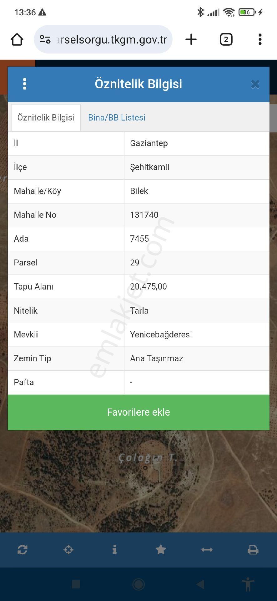 Bilek Yatırımlık Arazi