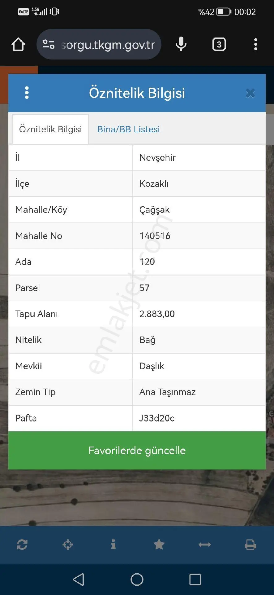Kozaklı Çağsak'ta Köy Yerleşimine Komşu Yatırımlık Tarla!