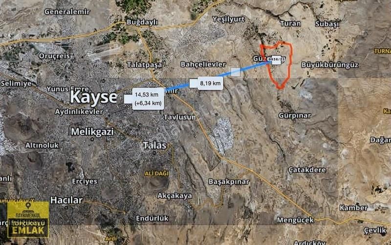 Melikgazi Güzelköy Yerleşim İçi Bahçe Yol Elektrik Su Var