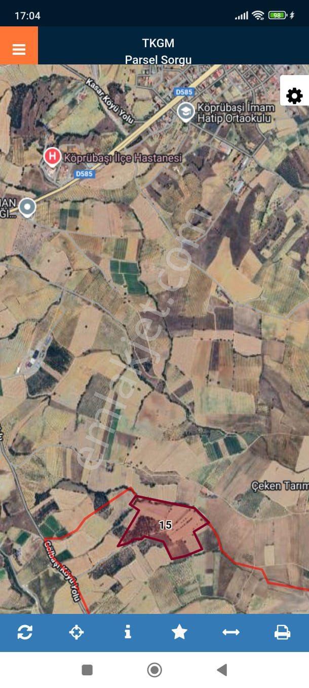 Buraxtan Manisa Köprübaşı Tepeköyde 3725 M Kare Hisseli Tarla Hisseli - Görsel 4