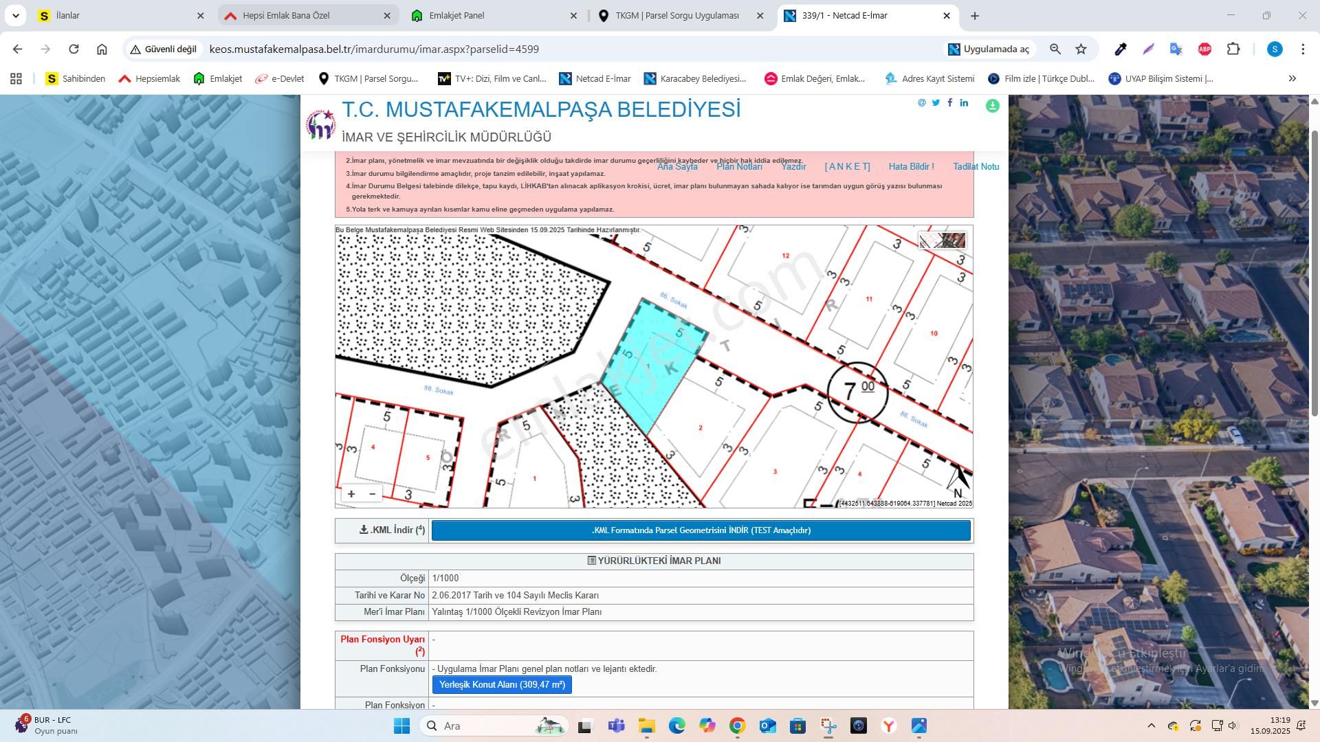 Yalıntaş 309 M2 İmarlı Arsa - Görsel 19