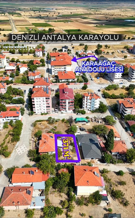 Şahin Büke Emlaktan Denizli Acıpayamaşağı Mah.satılık B+3 Kat İmarlı 371 M² Arsa - Görsel 2