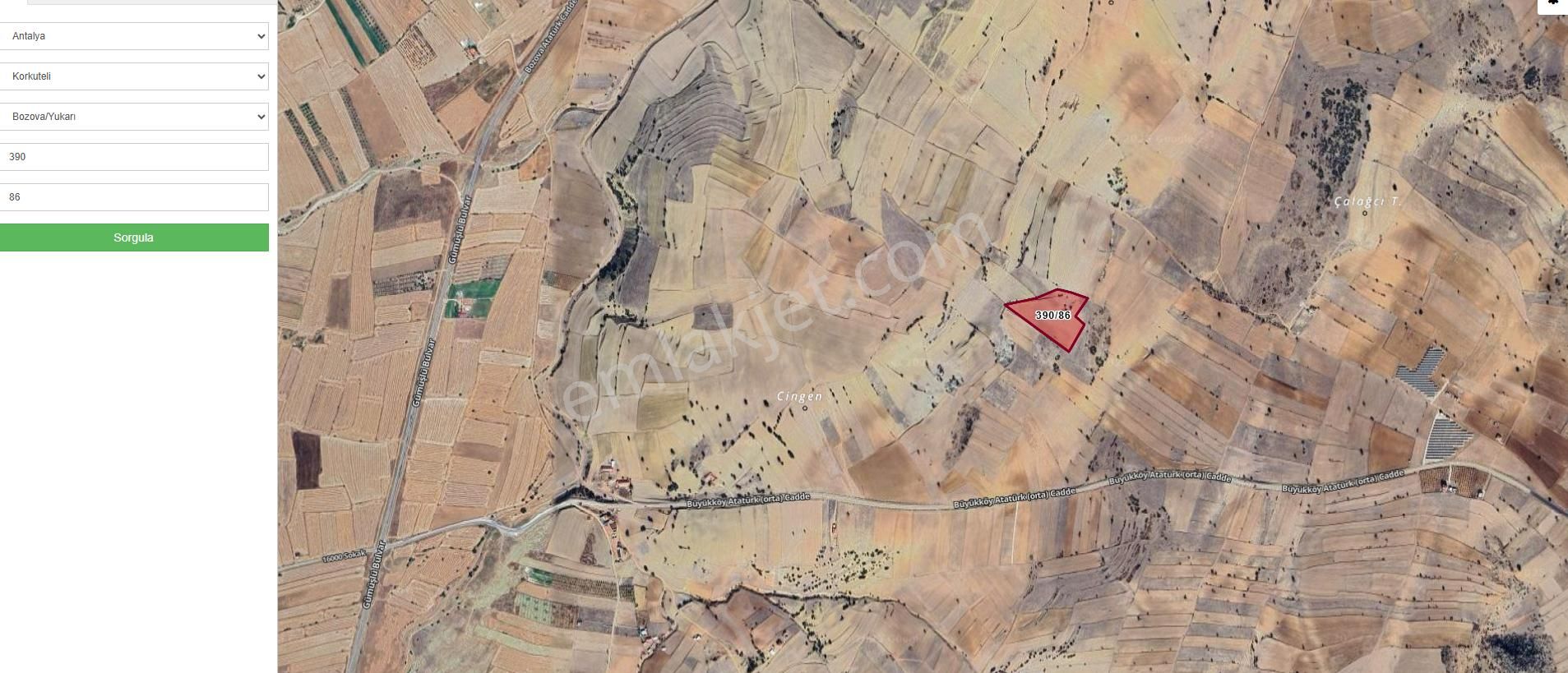 Korkuteli Yukarı Bozova Satılık Tarla - Görsel 3