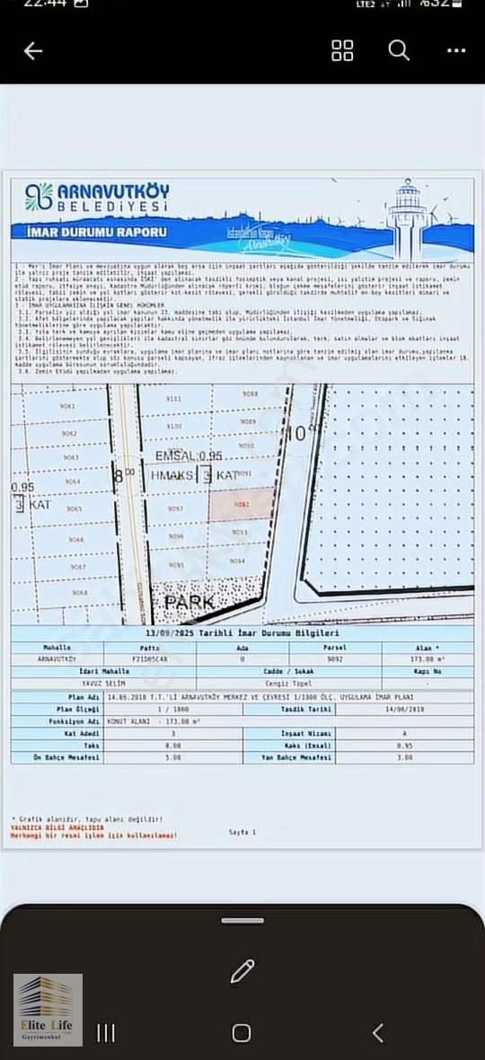 İstanbul Arnavutköy'de Tek Tapu.emsallerinin Altında. Kupon Arsa - Görsel 2