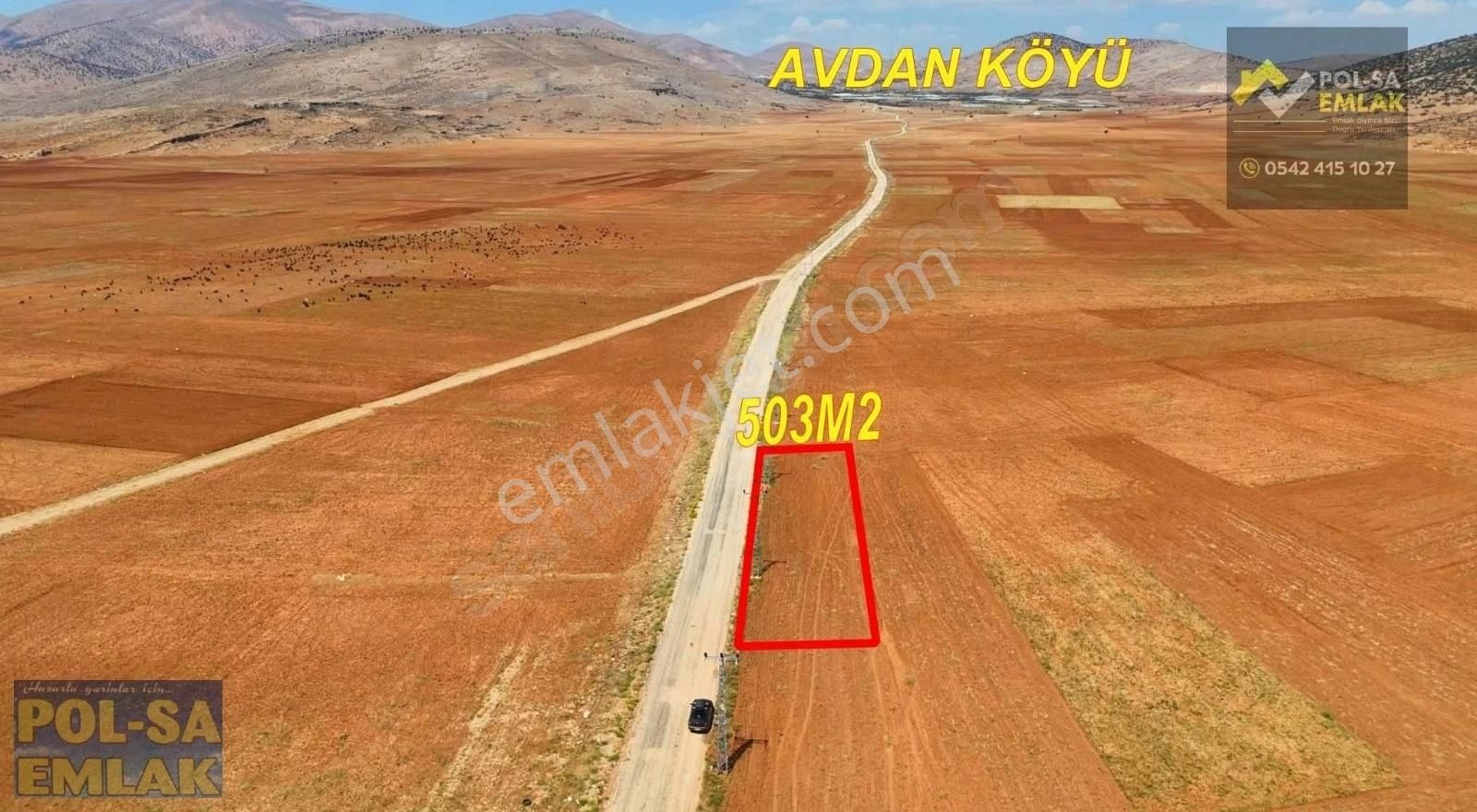 Korkuteli İmecik Köyü Satılık 503m2 Tarla Asfalt Yola Cephe - Görsel 7