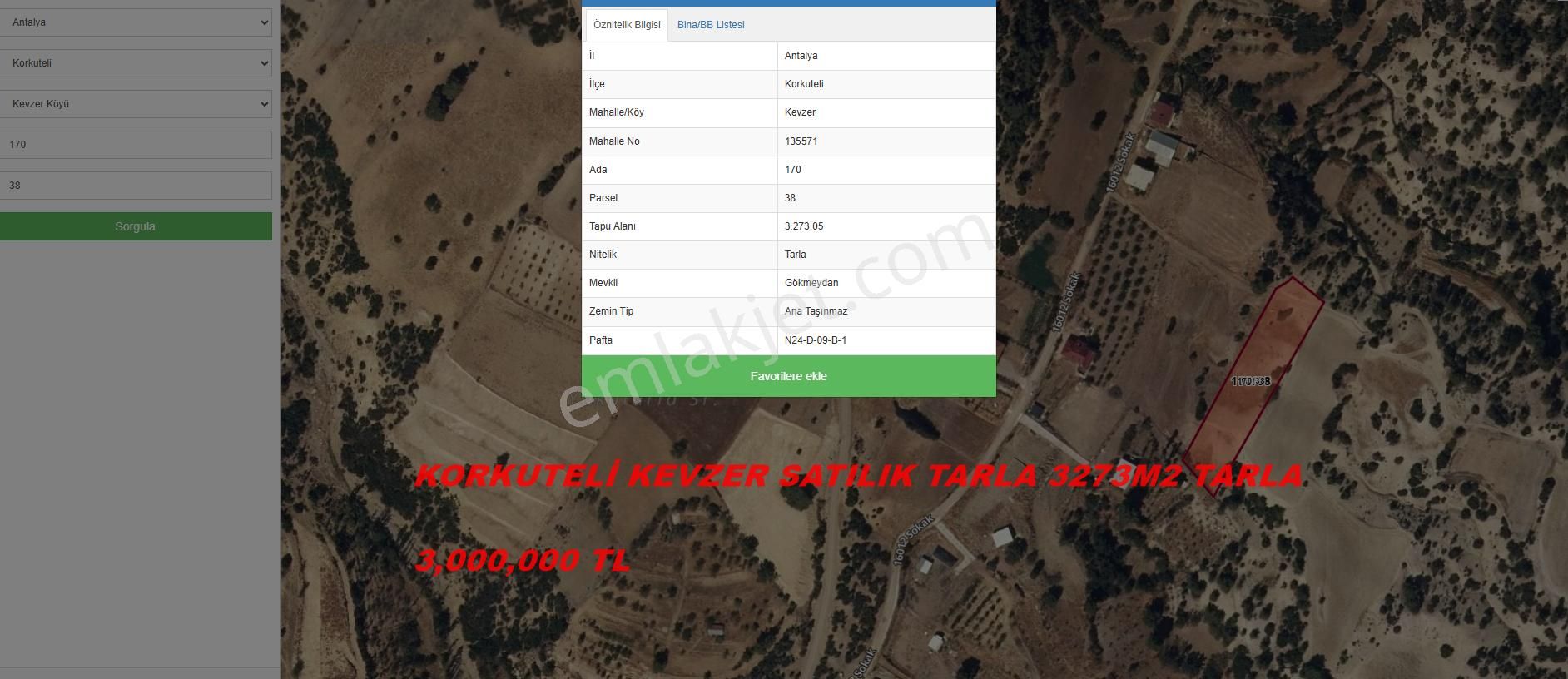 Korkuteli Kevzer Satılık Tarlalar - Görsel 3