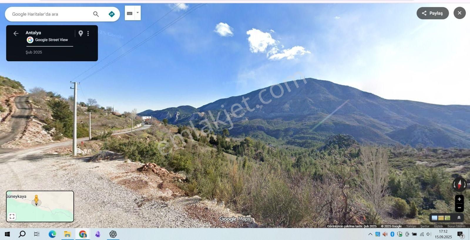 Elektrik & Su Hazır – Manavgat Güneykaya’da Ev Yapmaya Uygun Arazi - Görsel 4