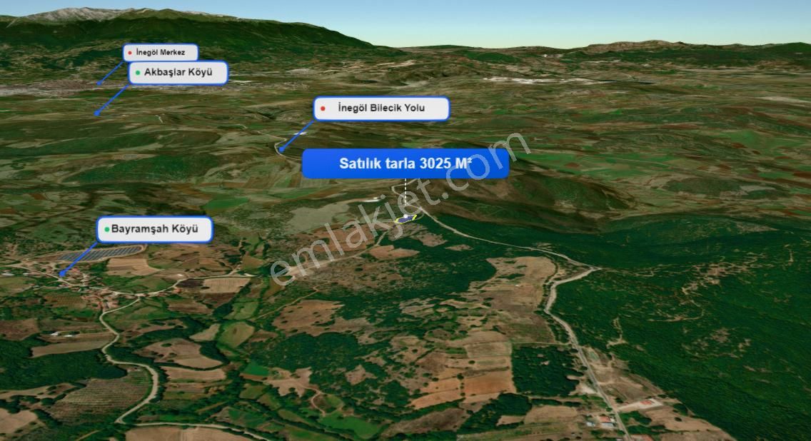 Roma' Dan Bayramşah Mh' De Satılık Tarla - Görsel 2