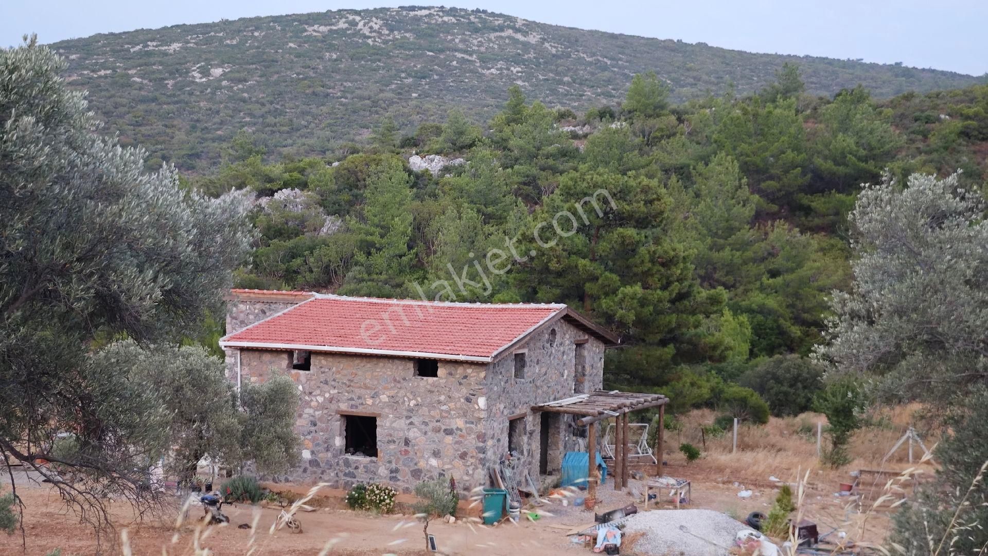 Urla Kadıovacık Köyü Satılık Arazi Ve Doğaltaş Taş Ev - Görsel 27