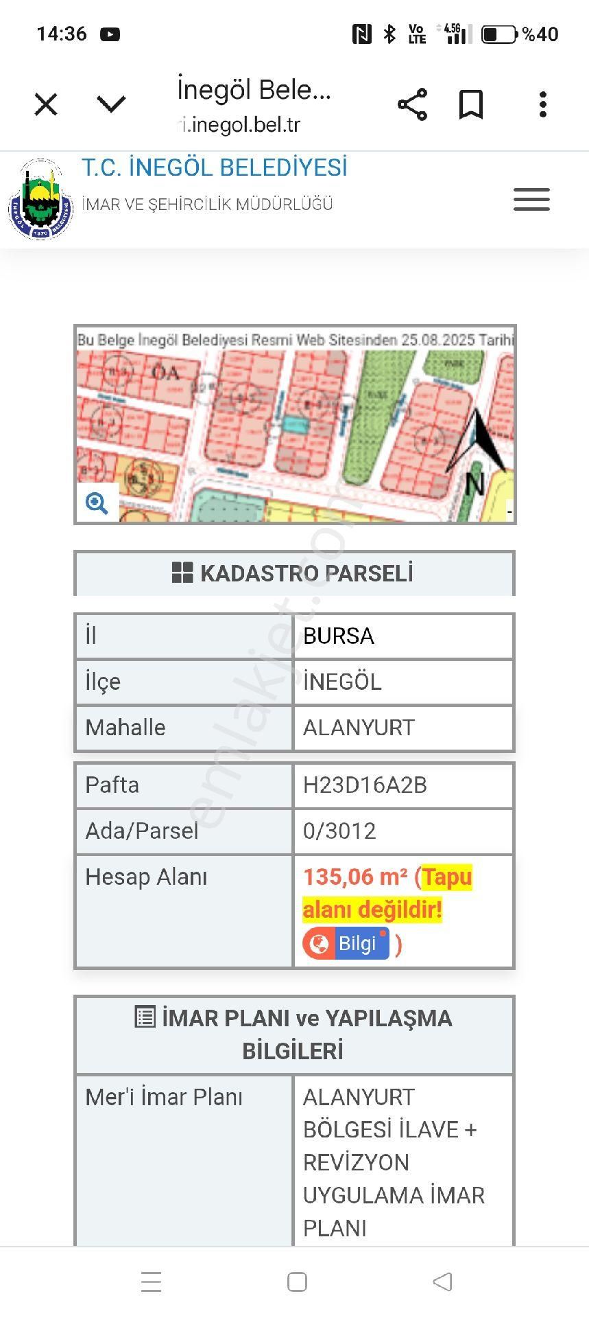 Lookhause Bursa İnegöl Alanyurt Satılık Arsa - Görsel 10