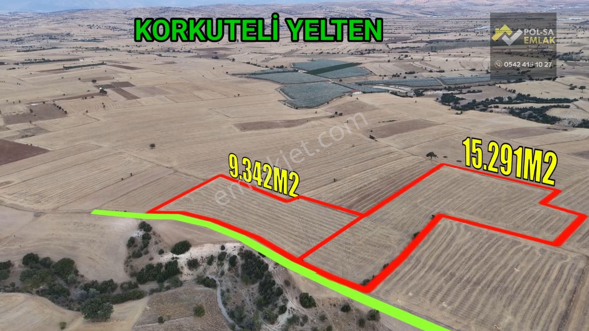 ✅korkuteli✅yelten'de ✅satılık 2 Adet Tarla ✅15. 291m2✅9.342m2✅toplam : 24.633m2 - Görsel 2
