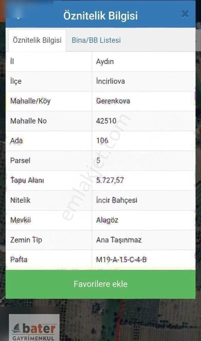 Bater'den Gerenkova'da Yatırımlık 5.727 M² Satılık İncir Bahçesi - Görsel 3